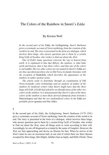The Colors of the Rainbow in Snorri's Edda - Idunn.no