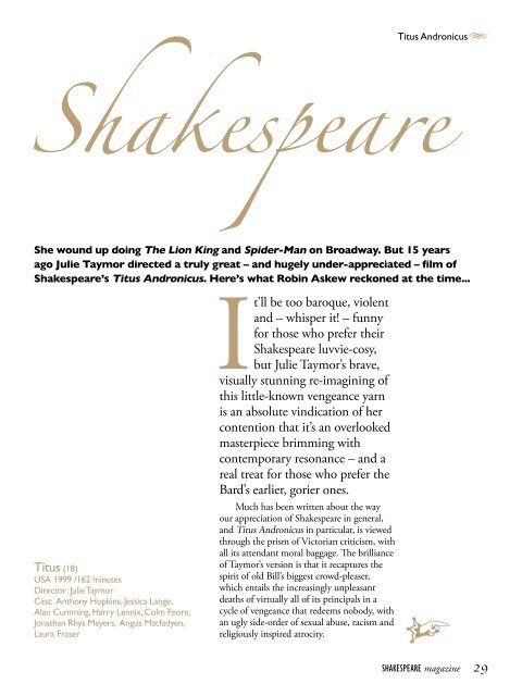 Shakespeare Magazine 01