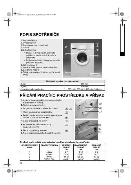 KitchenAid PDP 800 - Washing machine - PDP 800 - Washing machine CS (858042149000) Istruzioni per l'Uso