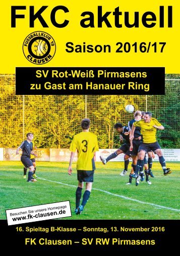 FKC Aktuell - 16. Spieltag - Saison 2016/2017