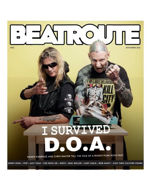 BeatRoute Magazine B.C. print e-edition - November 2016