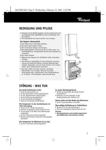 KitchenAid KRMC Stuttgart - Refrigerator - KRMC Stuttgart - Refrigerator DE (855063901030) Istruzioni per l'Uso
