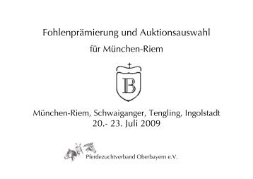 Fohlenprämierung und Auktionsauswahl - Pferdezuchtverband ...