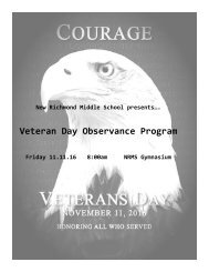 NRMS 2017 Annual Veterans Day Program 