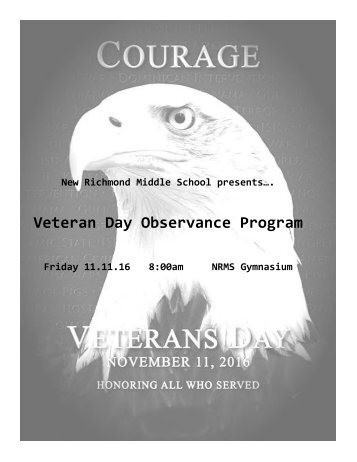 NRMS 2017 Annual Veterans Day Program 