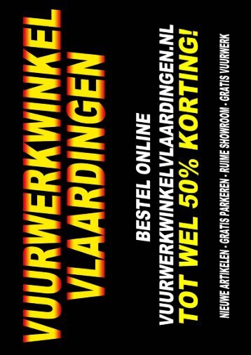 Folder Vuurwerkwinkel Vlaardingen 2016
