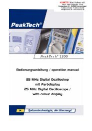 PeakTech® 1200 Bedienungsanleitung / operation manual 25 MHz ...