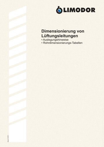 Dimensionierung von Lüftungsleitungen - Limot