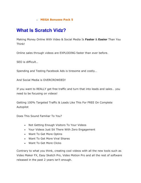 Scratch Vidz REVIEW & Scratch Vidz (SECRET) Bonuses