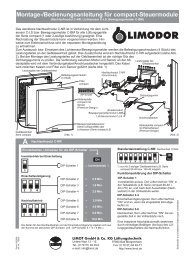 Montage-/Bedienungsanleitung für compact-Steuermodule - Limot