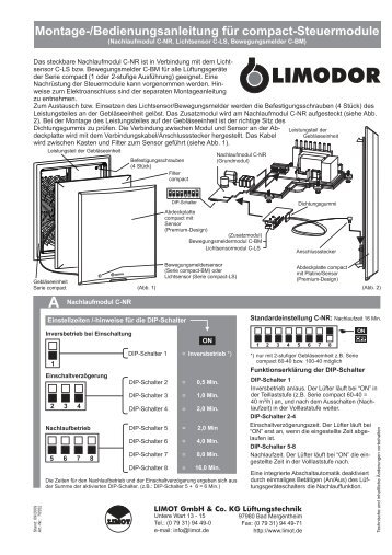 Montage-/Bedienungsanleitung für compact-Steuermodule - Limot