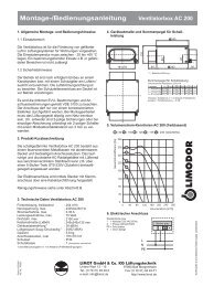 Montage-/Bedienungsanleitung Ventilatorbox AC 200 - Limot