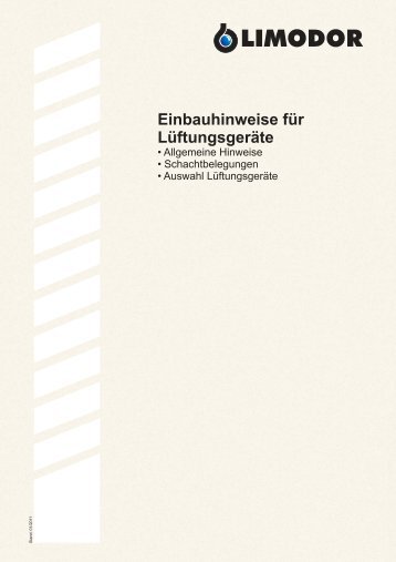 Einbauhinweise für Lüftungsgeräte - Limot