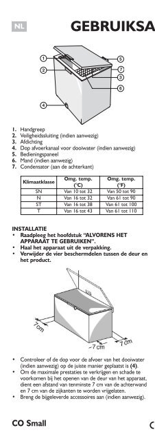 KitchenAid ICF220 B - Freezer - ICF220 B - Freezer NL (850790901040) Istruzioni per l'Uso