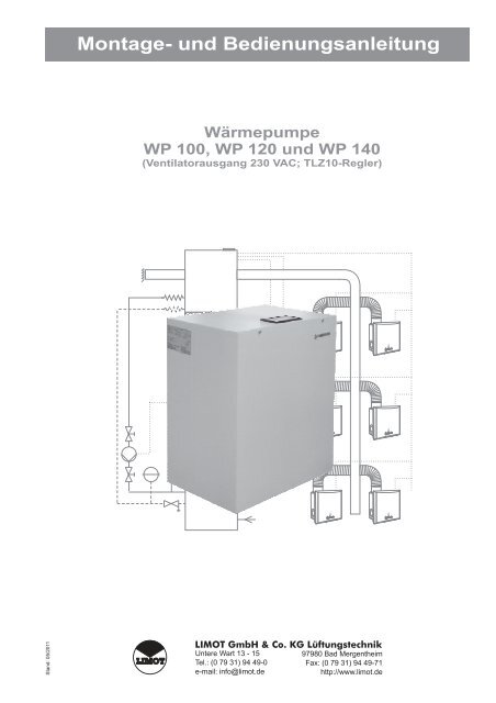 Montage- und Bedienungsanleitung Wärmepumpe WP 100 ... - Limot
