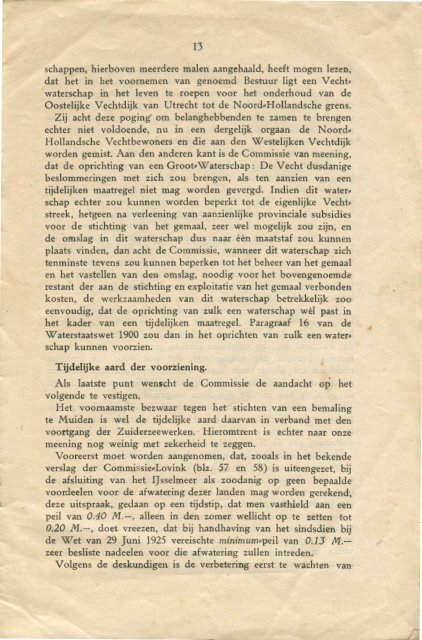 Rapport Vechtwaterstanden 1929