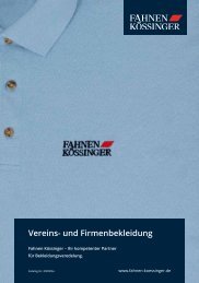 Fahnen Kössinger Vereins- und Firmenbekleidung