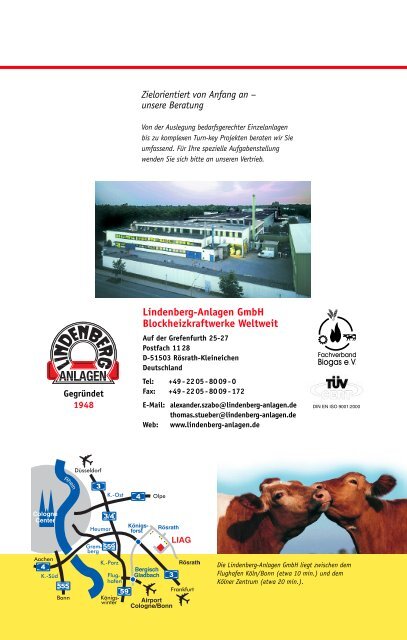 Biogas-BHKW Blockheizkraftwerke Weltweit - Lindenberg-Anlagen ...