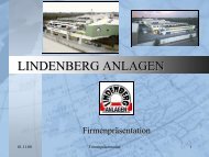 Leistungen: 300 kW - Lindenberg-Anlagen GmbH