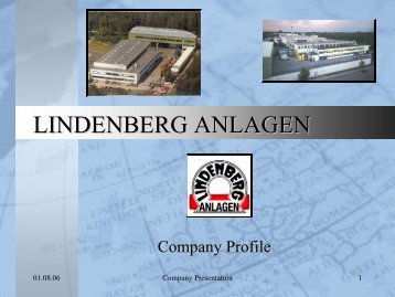 Capacity - Lindenberg-Anlagen GmbH