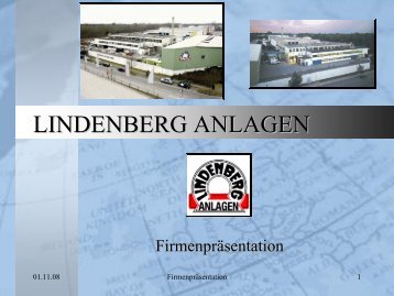 Leistungen: 300 kW - Lindenberg-Anlagen GmbH