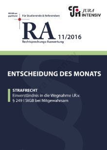 RA 11/2016 - Entscheidung des Monats