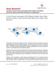 In Line Process Viscometer Market Research Report - Global Industry Analysis, Size, Growth and Forecast to 2024 | Hexa Research