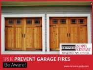 Garage Door - Fire Safety Tips