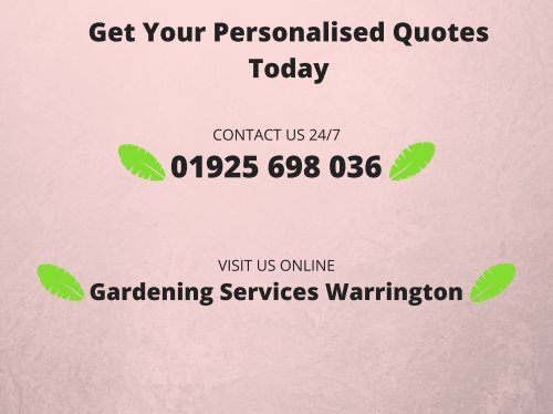 Gardening Services Warrington