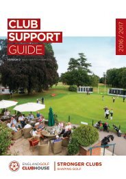 England Golf Club Support Guide 2017