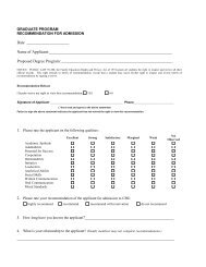 Graduate Recommendation and Application Form – CBU Online