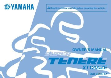 Yamaha XT1200ZE - 2015 - Manuale d'Istruzioni English