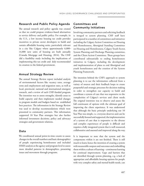 EXPLORING EFFECTIVE SYSTEMS RESPONSES TO HOMELESSNESS