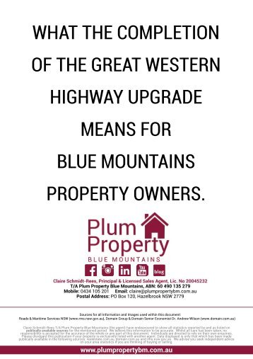 Plum Property Great Western Highway Property Price Report