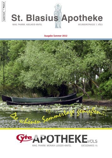 PDF Apothekenzeitschrift Ausgabe Sommer 2012 - St. Blasius ...