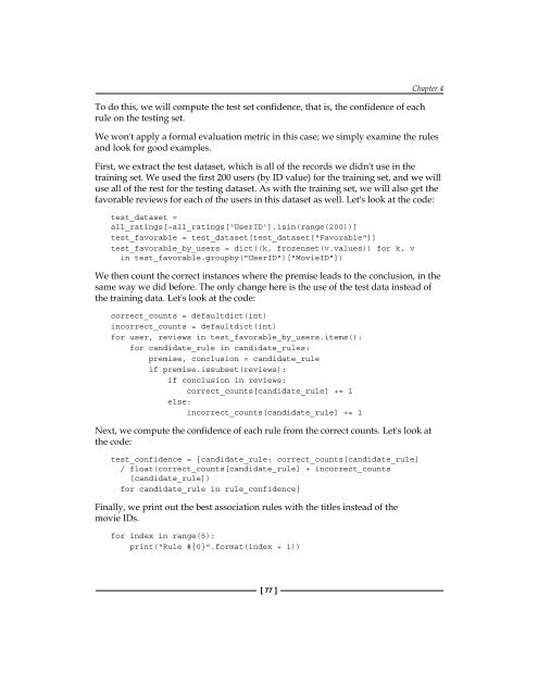 Learning Data Mining with Python