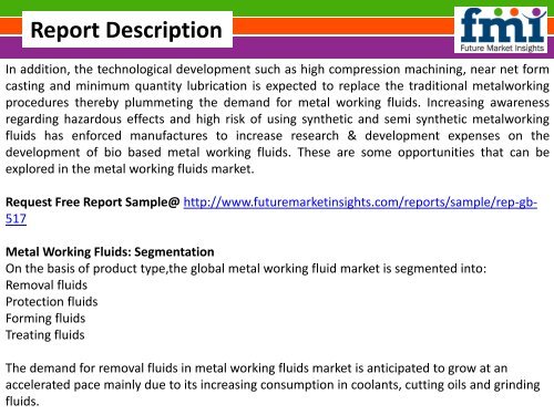 Metal Working Fluids Market Growth, Trends, Absolute Opportunity and Value Chain 2015-2025