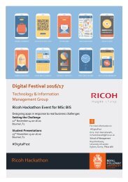 MSc BIS students RICOH Hackathon Event 11 Nov 2pm _Poster
