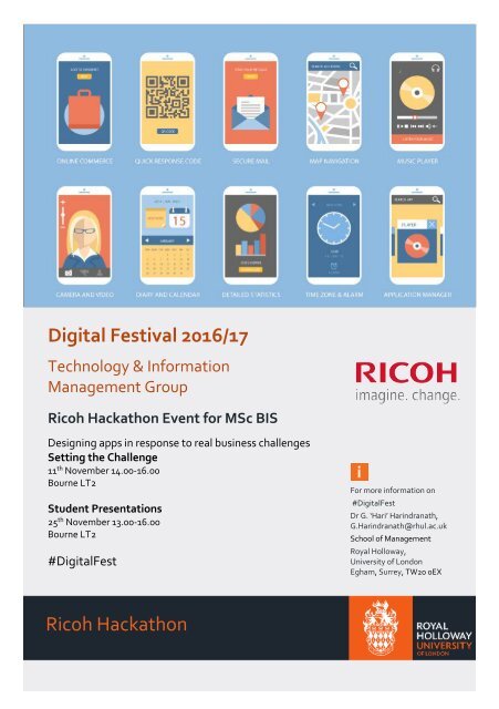 MSc BIS students RICOH Hackathon Event 11 Nov 2pm _Poster