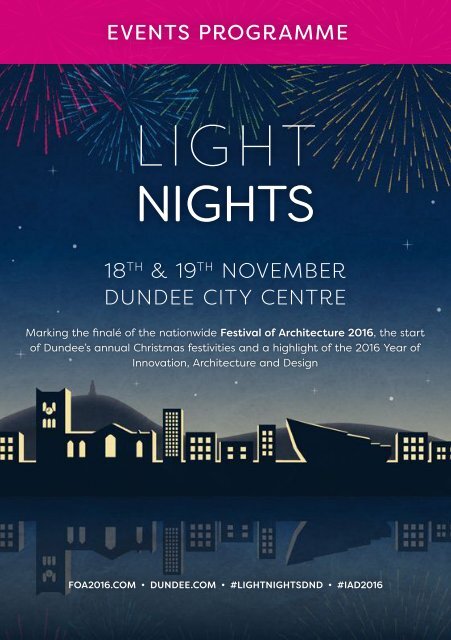 EVENTS PROGRAMME 18 & 19 NOVEMBER DUNDEE CITY CENTRE