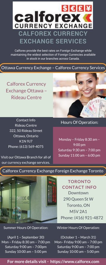 Calforex currency exchange-toronto downtown