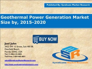 Geothermal Power Generation Market
