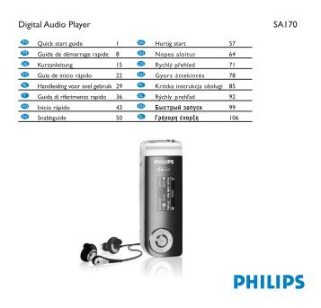 Philips Baladeur audio Ã  mÃ©moire flash - Guide de mise en route - BRP