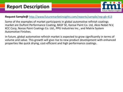 Automotive Refinish Coatings Market Expected to Expand at a Steady CAGR through 2025