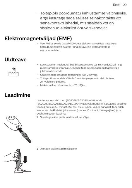 Philips Bodygroom series 3000 tondeuse corps - Mode d&rsquo;emploi - KAZ