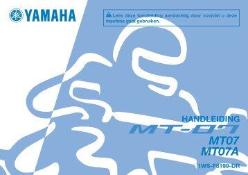 Yamaha MT07 - 2014 - Manuale d'Istruzioni Nederlands