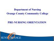 Pre-Admissions Orientation for the Nursing Program 