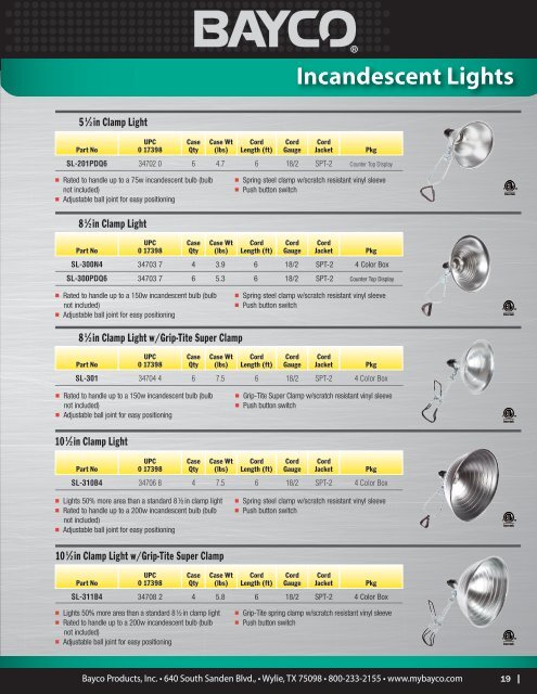 Bayco - Catalogue 2016