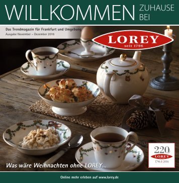 Trendmagazin für Frankfurt und Umgebung Ausgabe Nov./Dez. 2016