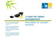 3 rules for talent management Principles to sustain success